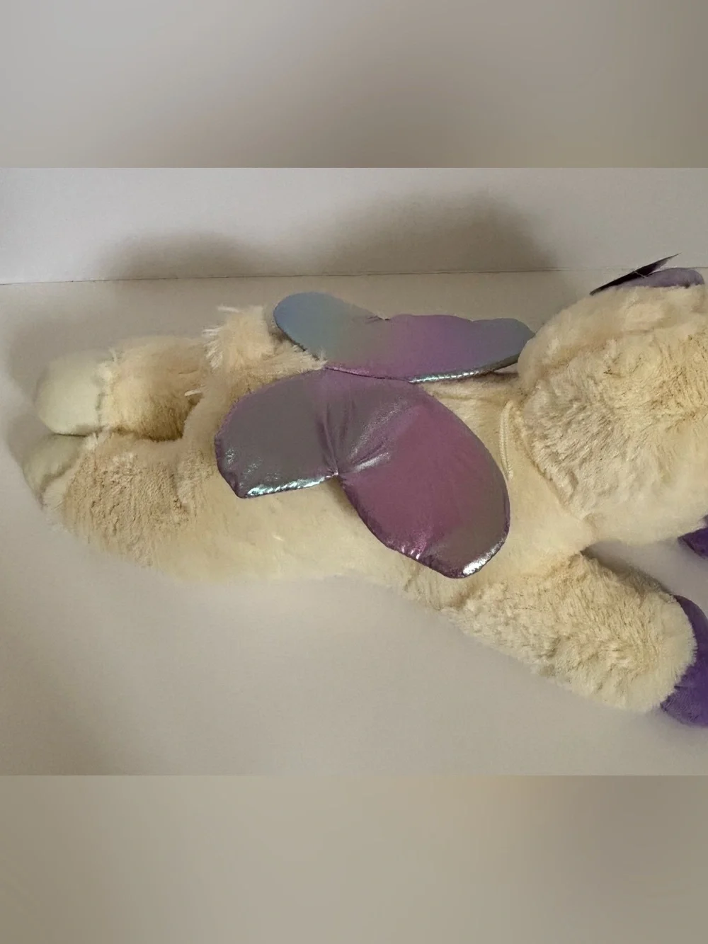 Lamp Chop Lampchop Dog Plush Toy Fairy Wings Iridescent Holographic 18” NWT